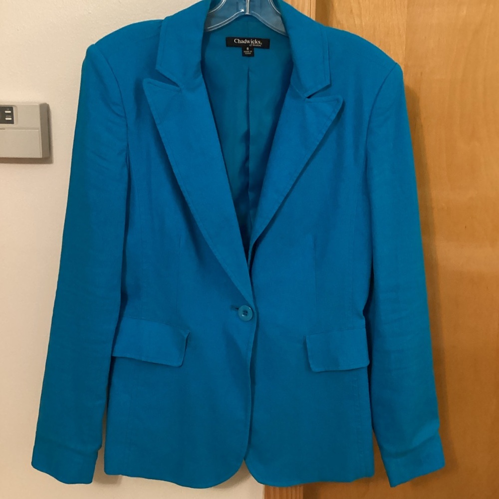 Chadwicks Ladies Blazer-Size 8-Island Blue
